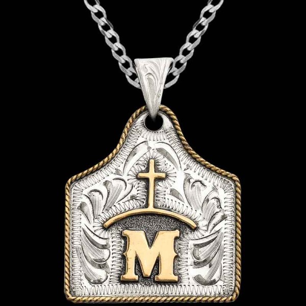 "Crafted on a German Silver base, our Maverick Cow Tag is the perfect addition to any cowboy or cowgirl's attire. It features our traditional Jeweler's Bronze rope edge, figure, and lettering. 

Customize with your lettering or ranch brand.

Get 